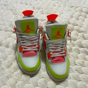 Jordan 4 Retro - White, Lemon, Venom-Pink